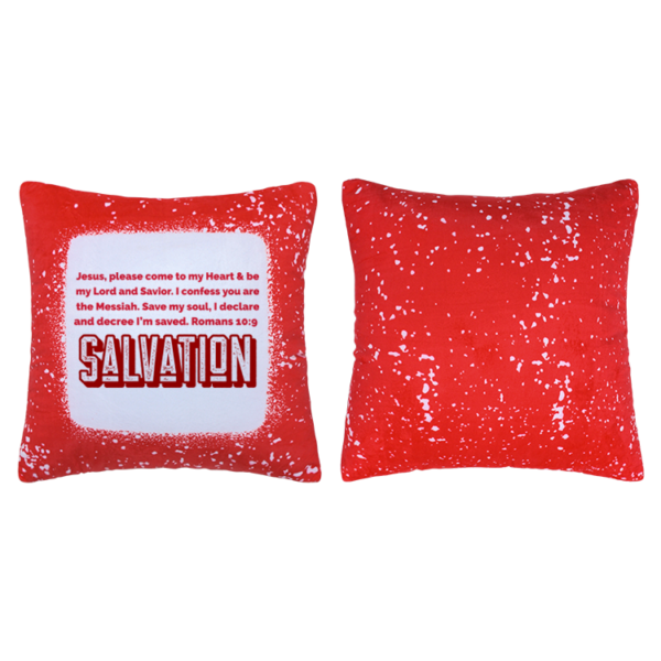 Personalized Faux Bleach Pillow with Bible Verse & Inspiration Words