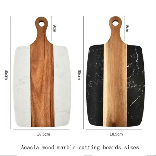 Acacia Wood Marble Cutting Board - Image 4