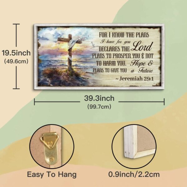 Wooden Frame For I know the plans I have for you - Image 3