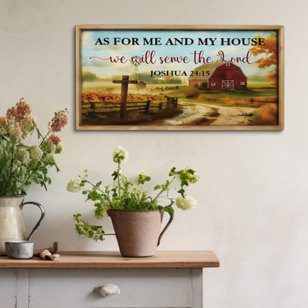 Wooden Frame As for Me and My House We Will Serve The Lord - Image 2