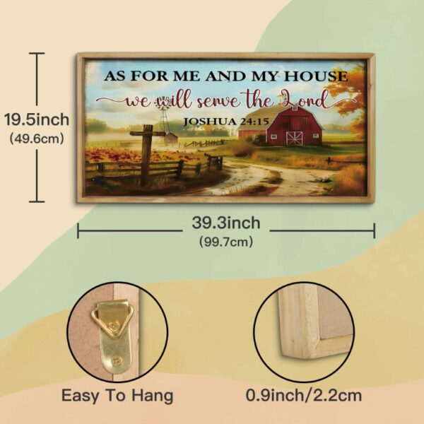 Wooden Frame As for Me and My House We Will Serve The Lord - Image 3