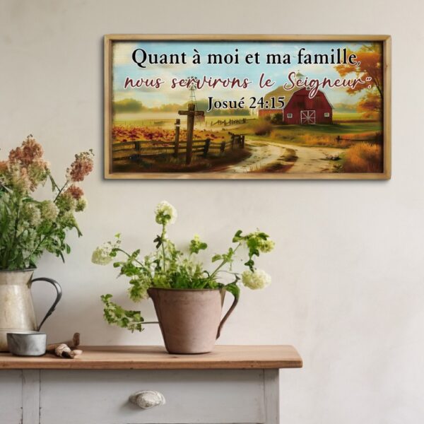 Wooden Frame As for Me and My House We Will Serve The Lord - Image 6