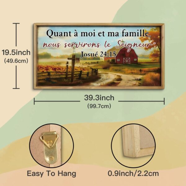 Wooden Frame As for Me and My House We Will Serve The Lord - Image 5