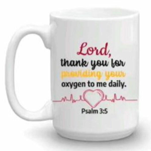 Lord Mugs with words of inspiration on them