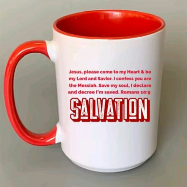 Salvation Mugs with words of inspiration on them