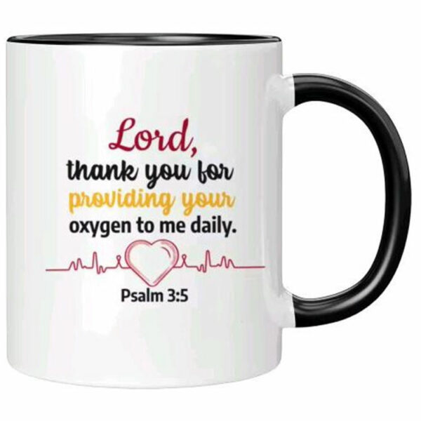Lord Mugs with words of inspiration on them