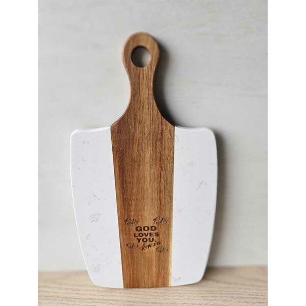 Acacia Wood Marble Cutting Board