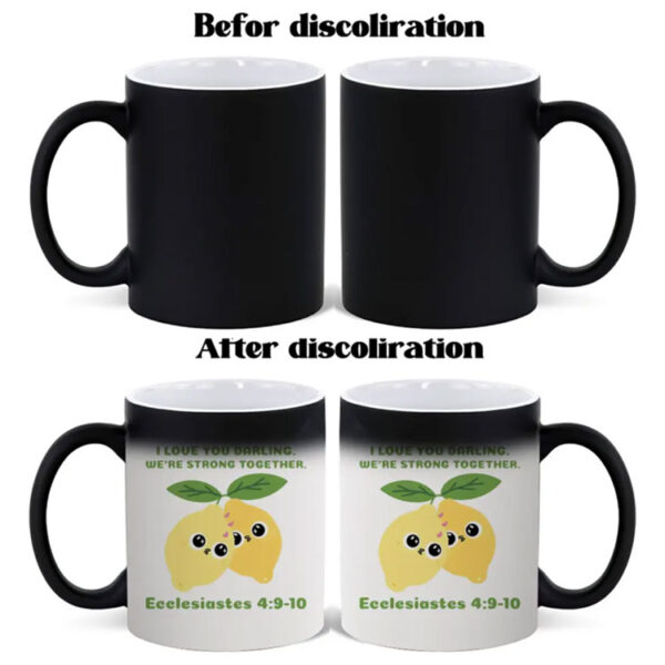Color-changing mugs with uplifting words of inspiration