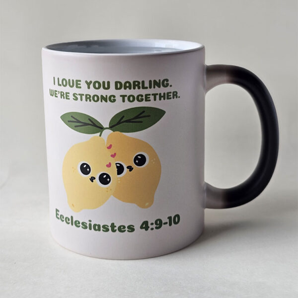 Color-changing mugs with uplifting words of inspiration