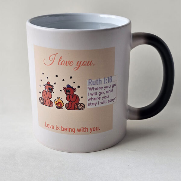 Color-changing mugs with uplifting words of inspiration