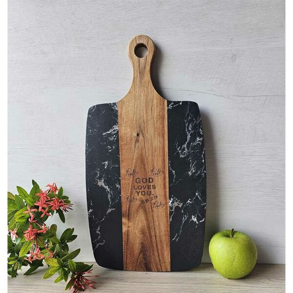 Acacia Wood Marble Cutting Board