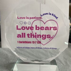 Crystal Award Trophy with Transparent Base