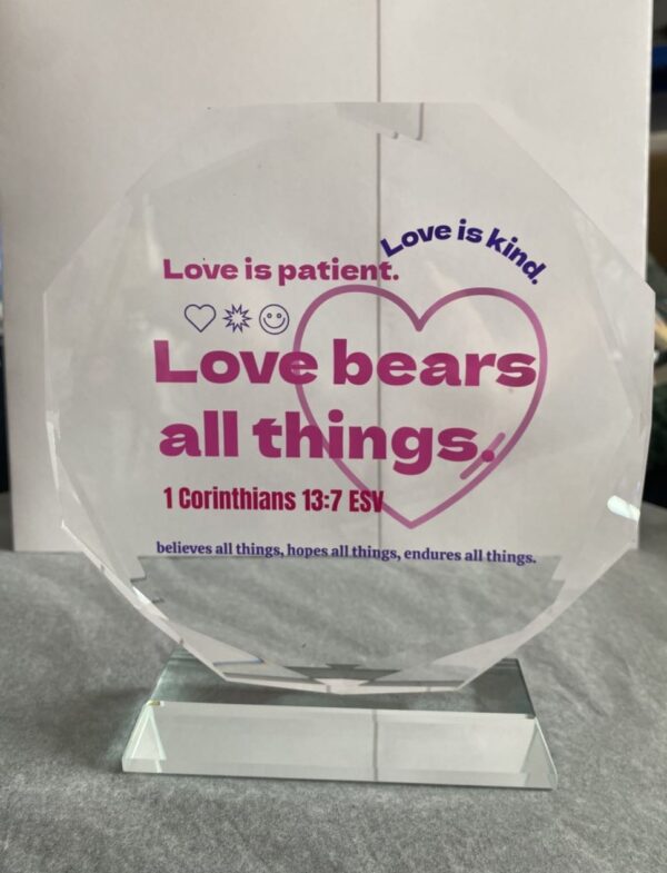 Crystal Award Trophy with Transparent Base